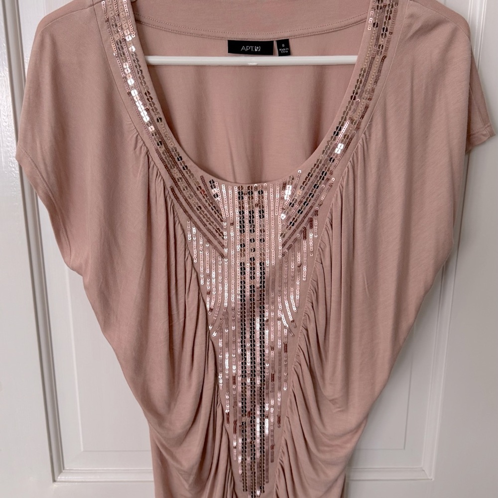 Apt 9 Knit Shirt with Sequin Accents Size Smalll